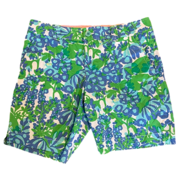 Lilly Pulitzer Be In Your Bonnet Bermuda Shorts- Size 8 - Picture 1 of 3
